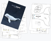 Beluga Whale - Soft toy sewing pattern - instant download pdf