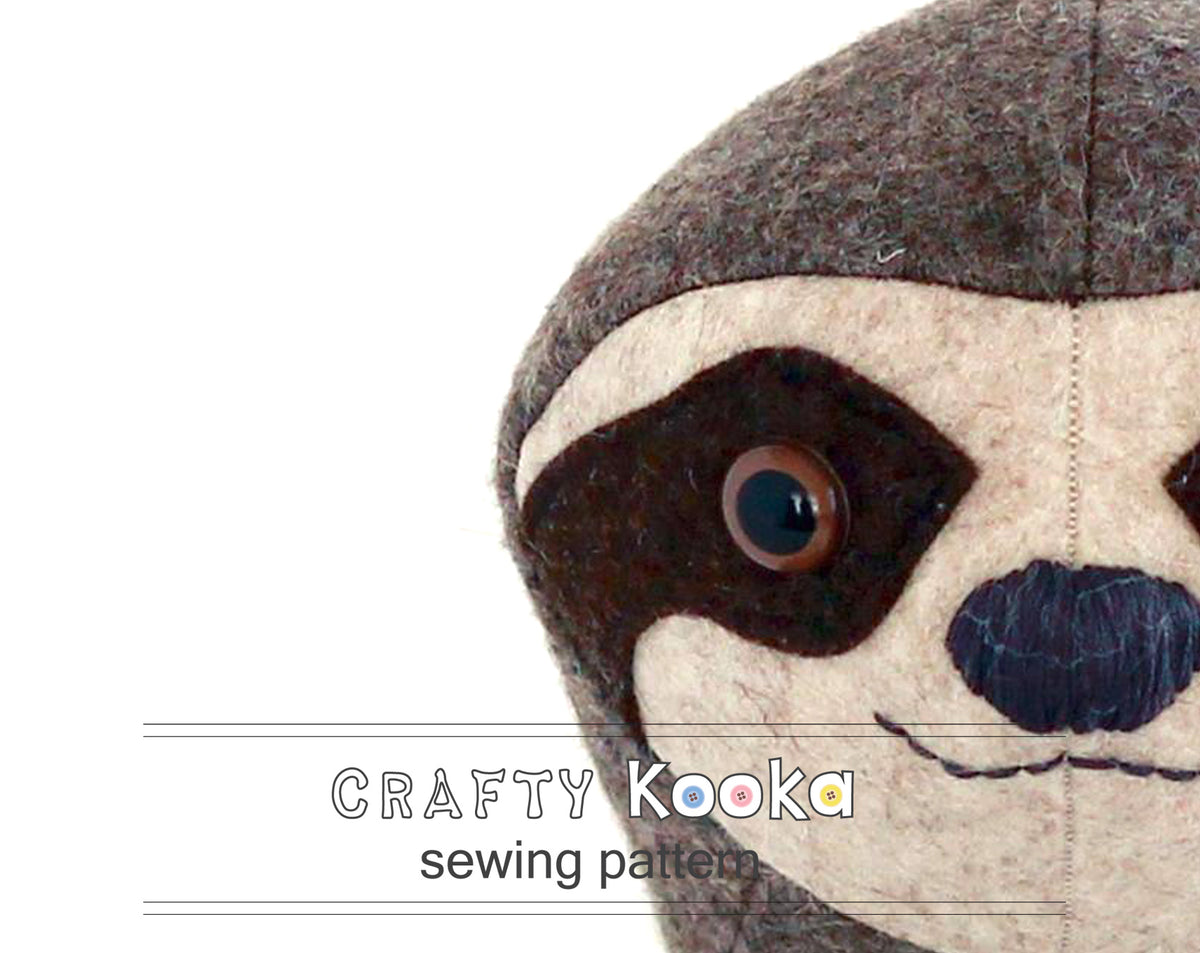 Stuffed Animal Sewing Patterns Sloth and Duck PDF Instant Download