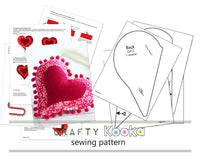 sewing pattern heart